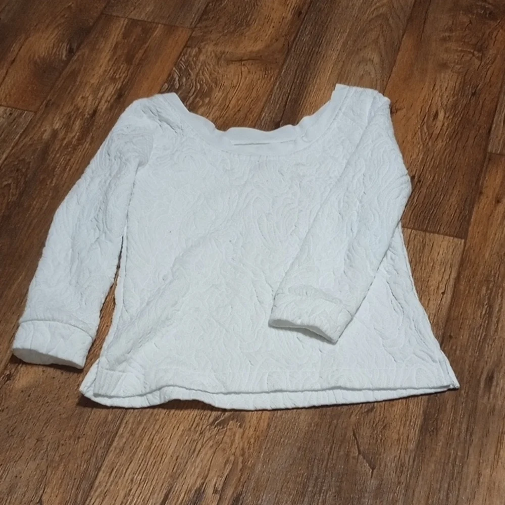 Banana Republic White Textured Blouse